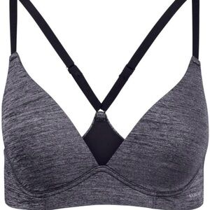 Adore Me Heathered Charcoal T-Back Wireless Bra